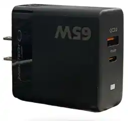 Falabella Cargador Rápido Celular 65w Tipo C Y Usb Qc30 Turbo Power Delivery Negro Negro oferta