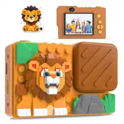 Falabella Cámara Digital Para Niños Doble Lente Fotos Y Videos Leon Café oferta