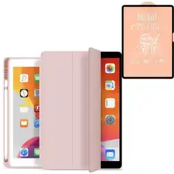 Falabella Estuche Para iPad 10.2 7, 8 y 9 Gen + Vidrio Tempado Ceramico - Rosado oferta