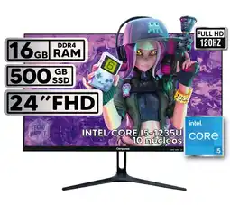 Falabella MINI PC INTEL CORE I5-1235U 16GB 500GB SSD 24 FHD oferta