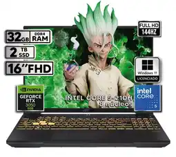 Falabella PORTATIL TUF INTEL CORE 5-210H RTX 3050 32GB RAM 2TB SSD W11 H 16 WUXGA 144HZ oferta
