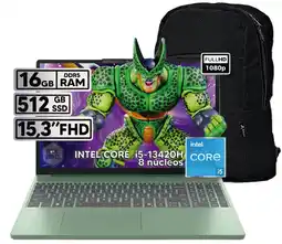 Falabella PORTATIL IDEAPAD SLIM 3 I5 13420H 16GB RAM 512GB SSD 15.3 FHD GREEN LIGHT + BOLSO OBSEQUIO oferta