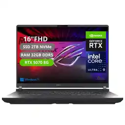 Falabella PORTATIL ROG STRIX G16 INTEL CORE ULTRA 9 275HX RAM 32GB SSD 2TB RTX 5070 8G oferta