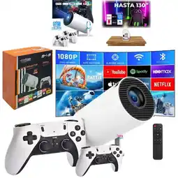 Falabella Proyector Smart Tv Gaming Ciné En Casa Proyector Streaming + 10000 Juegos oferta
