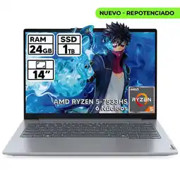 Falabella PORTATIL THINKBOOK RYZEN 5-7533HS 24GB RAM 1TB SSD 14 WUXGA oferta