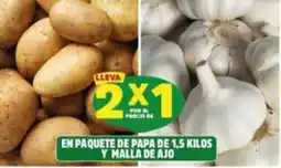 Ara En paquete de papa y malla de ajo oferta