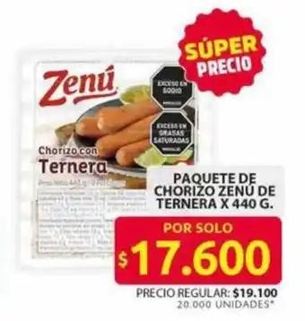 Zenú chorizo de ternera