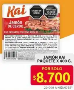 Ara Kai jamón paquete oferta