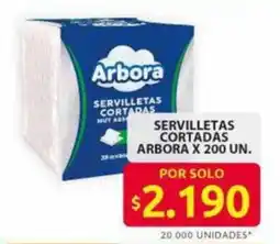 Ara Arbor servilletas cortadas oferta
