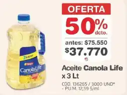 Makro Canola Life aceite oferta