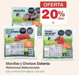 Makro Colanta morcillas y chorizos oferta