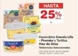 Makro Canola Life Premier esparcibles y Haz de Oros tortillas oferta