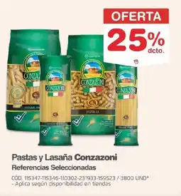 Makro Conzazoni pastas y lasaña oferta
