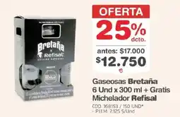Makro Bretaña gaseosas + Refisal michelador oferta