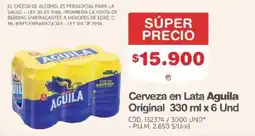 Makro Aguila original cerveza oferta