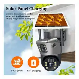 Falabella Camara De Seguridad Wifi Con Panel Solar Doble Lente PTZ oferta