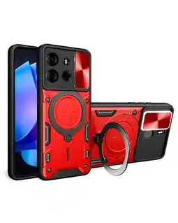 Falabella Funda Prot Camara Con Soporte Compatible Tecno Spark Go 2023 Rojo oferta