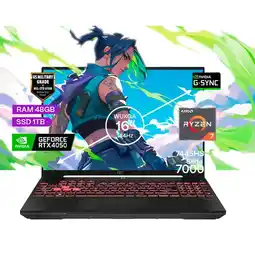 Falabella Portátil Gamer TUF A16 AMD Ryzen 7 RAM 48GB SSD 1TB RTX 4050 6GB FHD 144 Hz oferta