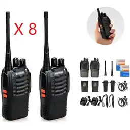 Falabella Radios de comunicacion woki toki boquitoquis x 8 + Audifonos oferta