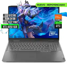 Falabella LOQ AMD RYZEN 7-7840HS RTX 4050 6GB SSD 512GB RAM 24GB LED 15,6 FHD 165Hz oferta