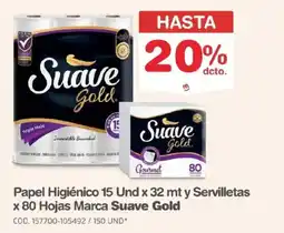 Makro Suave Gold papel higienico y servilletas oferta