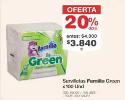 Makro Familia Green servilletas oferta