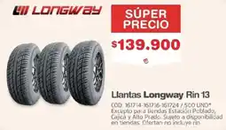 Makro Longway Rin 13 llantas oferta