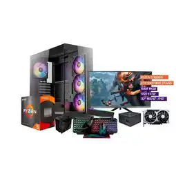 Falabella PC GAMER RYZEN 5 5600X/ RTX 5060 8GB/ RAM 16GB/ SSD 1.5TB/ MONITOR 32 FHD oferta