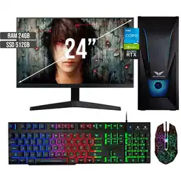 Falabella PC GAMER INTEL CORE I5-12400 RTX 3050 8GB SSD 512GB RAM 24GB LED 24 FHD oferta