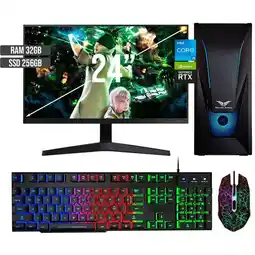 Falabella PC GAMER INTEL CORE I5-12400 RTX 3050 8GB SSD 256GB RAM 32GB LED 24 FHD oferta