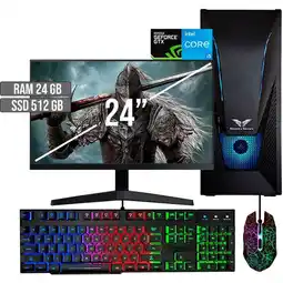 Falabella PC GAMER INTEL CORE I5-12400 GTX 1650 4GB SSD 512GB RAM 24GB LED 24 FHD oferta