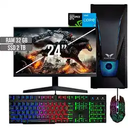 Falabella PC GAMER INTEL CORE I5-12400 GTX 1650 4GB SSD 2TB RAM 32GB LED 24 FHD oferta