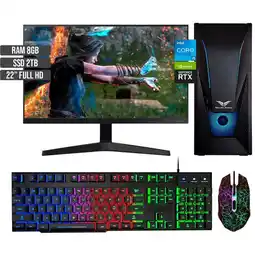Falabella PC GAMER INTEL CORE I5-12400 RTX 3050 8GB SSD 2TB RAM 8GB LED 22 FHD oferta