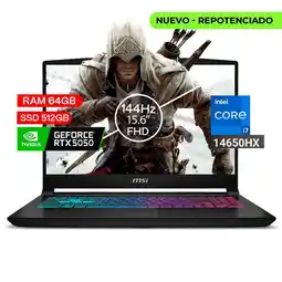 Falabella Portátil Gamer Katana Intel Core I7 14650hx 64/512 Rtx5050 8gb Negro 15,6 Fhd oferta