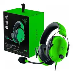 Falabella Audífonos Diadema Gamer Blackshark V2 X Sonido 7.1 Verde oferta