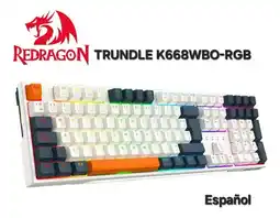 Falabella Teclado K668WBO TRUNDLE RGB SP SWICHES RED Acabado Resistente oferta