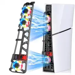 Falabella Base ventilador refrigerante Led RGB-USB Ps5 slim-disc-digital oferta