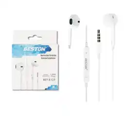 Falabella AUDIFONOS CABLEADOS MANOS LIBRES BESTON BLANCOS PLUG 35MM ESTEREO oferta