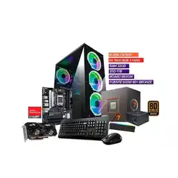 Falabella PC GAMER R7 8700F RX7600 8GB 32GB Ram 1TB Ssd B650M 600W+80 oferta