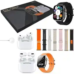 Falabella Smartwatch 7 Manillas Reloj Inteligente PLATEADA + Audifonos Combo Smartwatch Reloj + Audifonos oferta