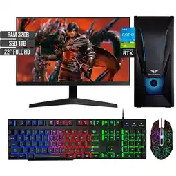 Falabella PC GAMER INTEL CORE I5-12400 RTX 3050 8GB SSD 1TB RAM 32GB LED 22 FHD oferta