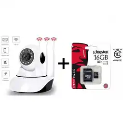Falabella Combo Camara Ip Robotica De Seguridad Wifi + Micro Sd De 16g oferta