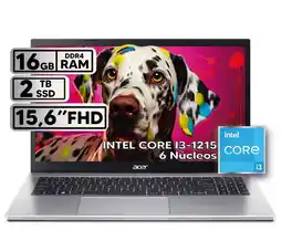 Falabella PORTÁTIL INTEL CORE i3 1215U RAM 16GB SSD 2TB 156″ FHD SILVER oferta