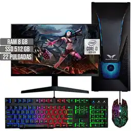 Falabella PC EQUIPO GAMER INTEL CORE I3-10105 SSD 512GB RAM 8GB LED 22 FHD oferta