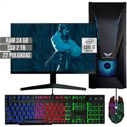 Falabella PC EQUIPO GAMER INTEL CORE I3-10105 SSD 2TB RAM 24GB LED 22 FHD oferta