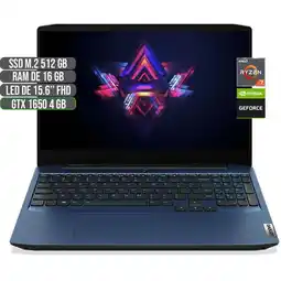 Falabella AMD RYZEN 7 4800H SSD 512GB RAM 16GB GTX 1650 4GB LED 15.6 FHD oferta