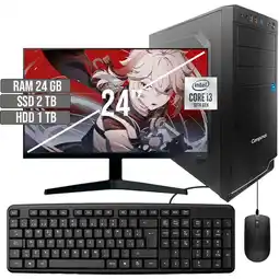 Falabella COMPUTADOR INTEL CORE I3-10105 SSD 2TB + HDD 1TB RAM 24GB LED 24 FHD oferta