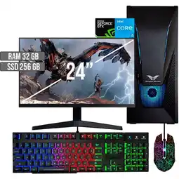 Falabella PC GAMER INTEL CORE I5-12400 GTX 1650 4GB SSD 256GB RAM 32GB LED 24 FHD oferta
