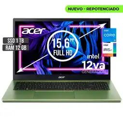 Falabella PORTATIL ASPIRE INTEL CORE I5-1235U SSD 1TB RAM 12GB LED 15,6 FHD oferta