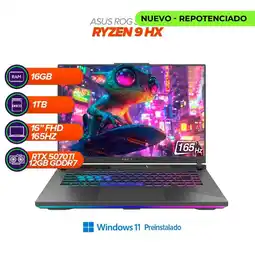 Falabella PORTATIL GAMER ROG STRIX G16 RYZEN 9 8940HX /RAM 16GB/1TB /RTX 5070 TI oferta